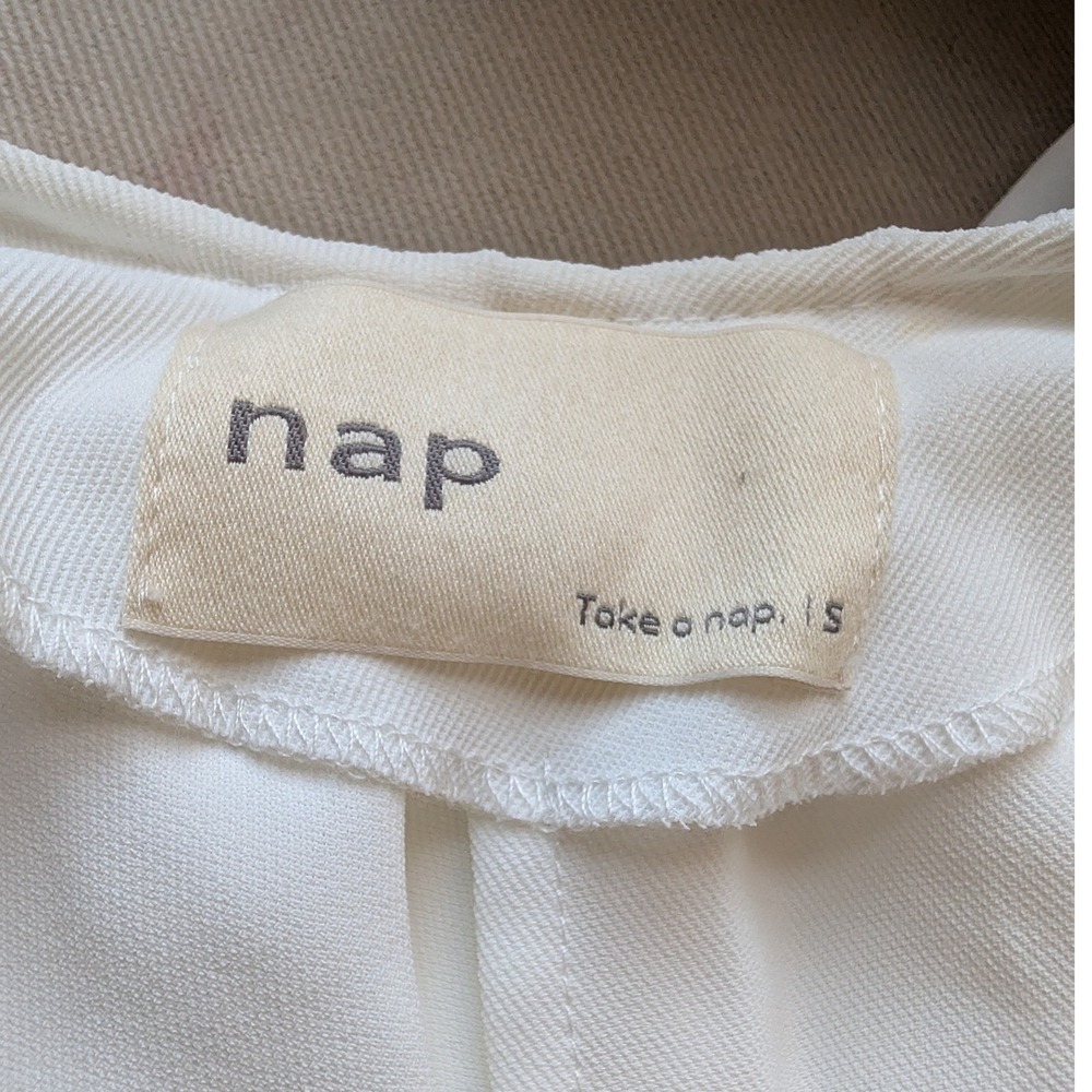 Nap Loungewear Bunny Strap Dress White Cotton Babydoll Midi Dress Womens Small - Picture 5 of 6